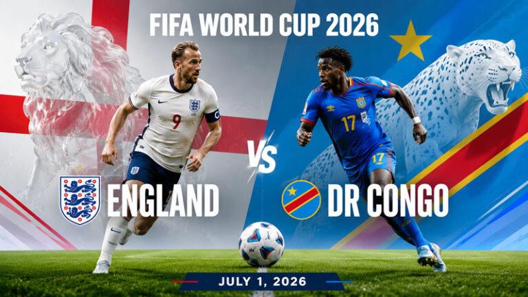 Англия---ДР-Конго.-1---16-финала-Чемпионата-мира-по-футболу-FIFA-2026.-1-июля-2026.