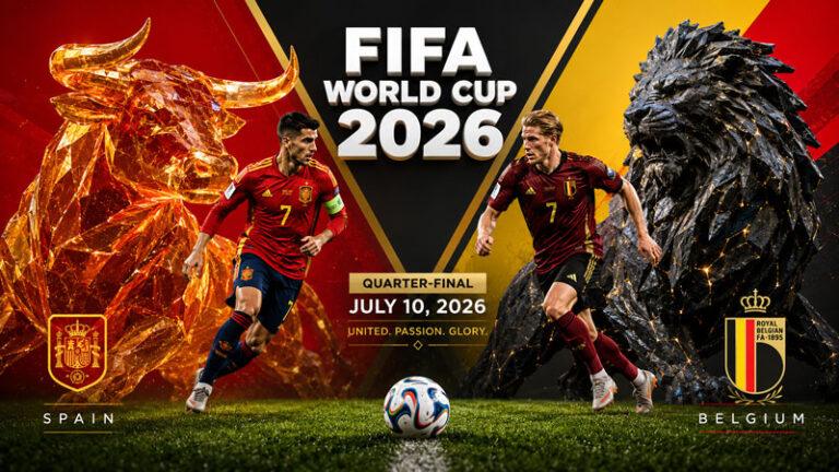 Испания---Бельгия.-1---4-финала-Чемпионата-мира-по-футболу-FIFA-2026.-10-июля-2026.