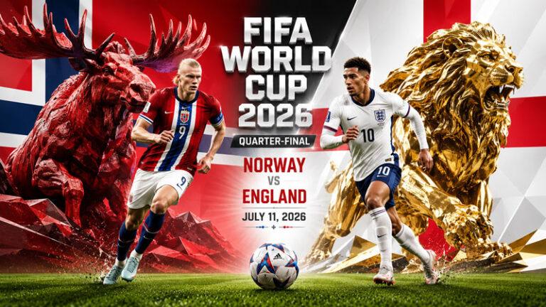 Норвегия---Англия.-1-4-финала-Чемпионата-мира-по-футболу-FIFA-2026.-12-июля-2026.